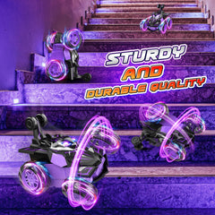 Quapify monster truck with durable tires tackling grass and sand