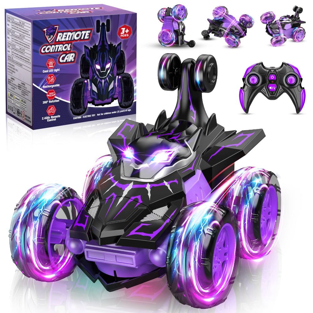 Quapify remote control car with bold hero design and lights for engaging play