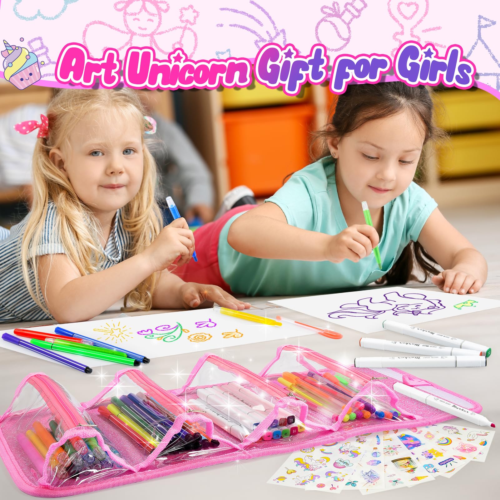 Quapify glitter markers add sparkle to drawings and crafts for kids.