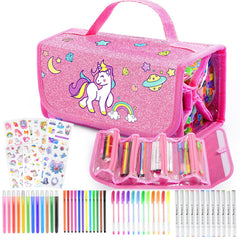 Quapify Unicorn pencil case keeps art supplies organized for on the go creativity.