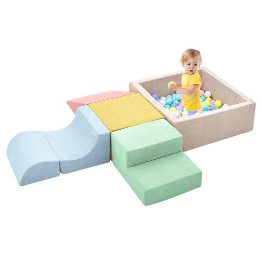 QUCHI climbing blocks 5-piece set for versatile indoor play and learning.