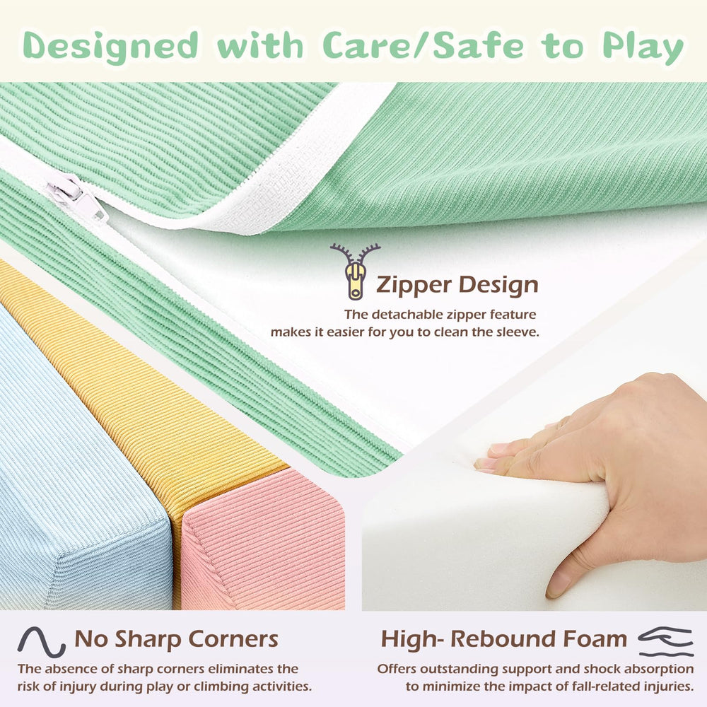 QUCHI high-density foam cushions little jumps with durable gentle support.