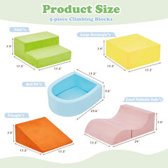 QUCHI removable fabric cover on climbing blocks for easy cleaning