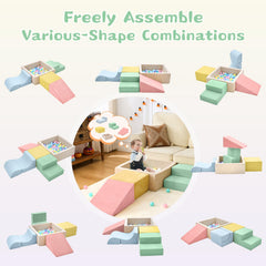 QUCHI toddler climber soft foam edges foster safe crawling and climbing.
