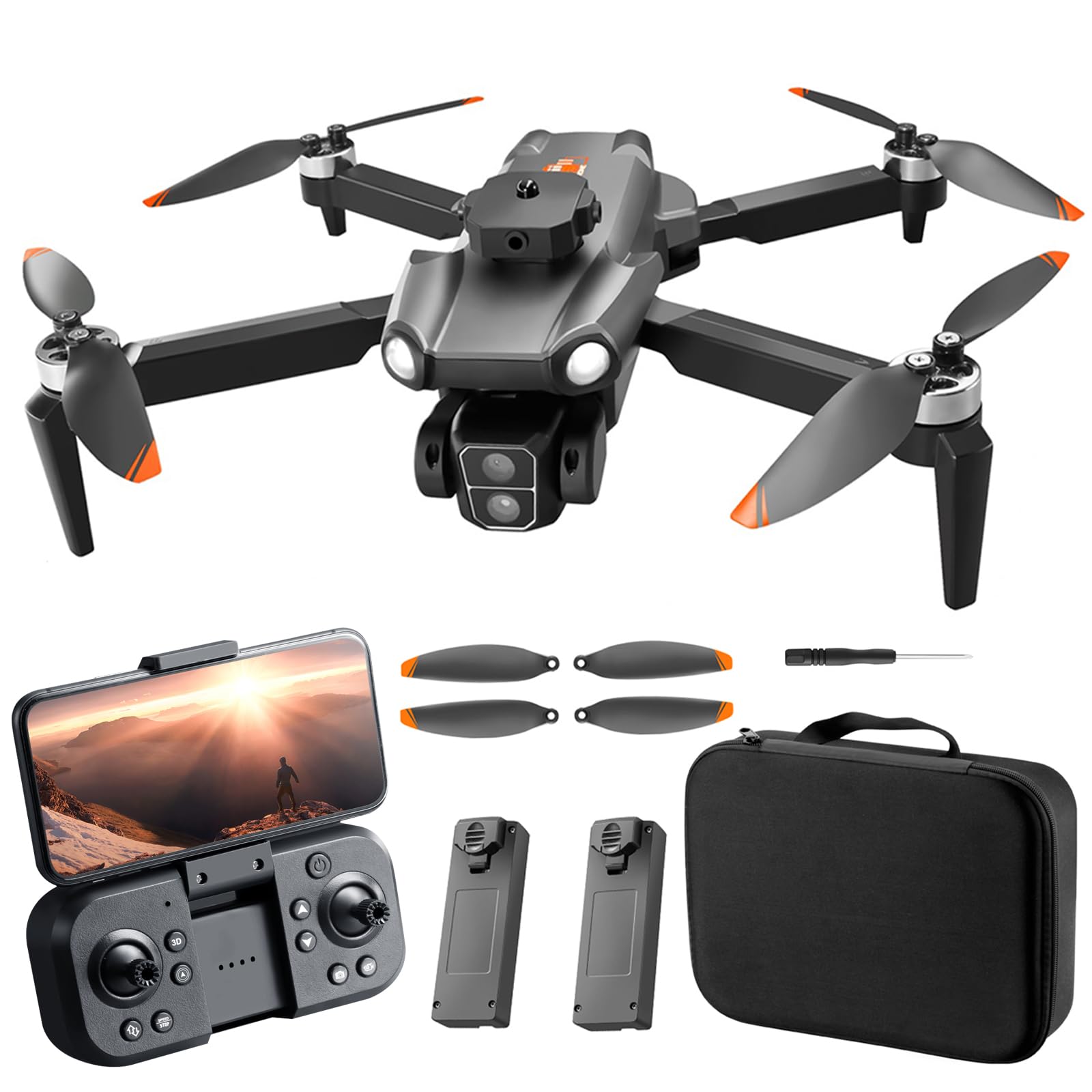 Qudify 1080P front camera captures clear aerial shots for beginners.