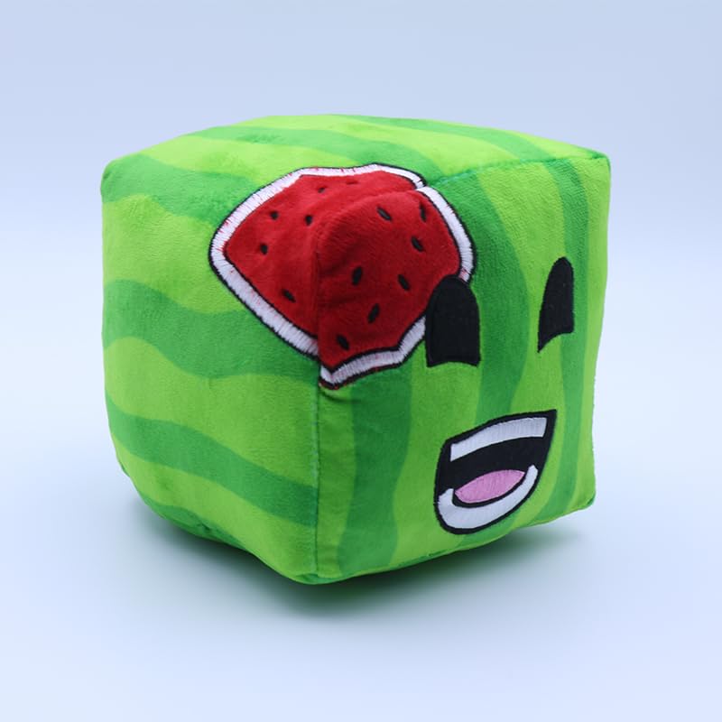 QueenKa Sunny and Melon plush back view, decorative piece for shelves and bedrooms.