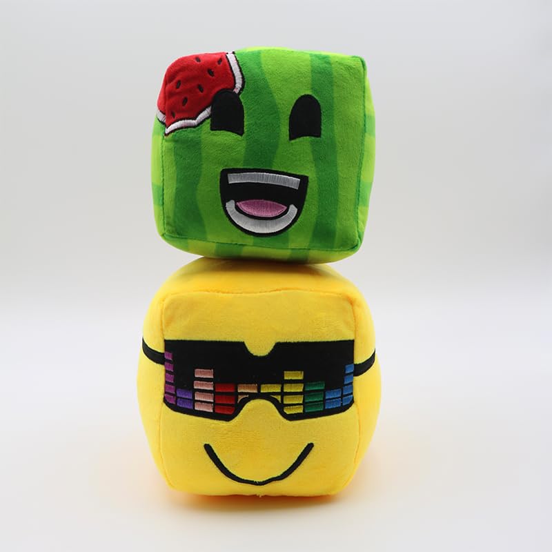 QueenKa Sunny and Melon plush close-up fabric, vivid colors and durable stitching.