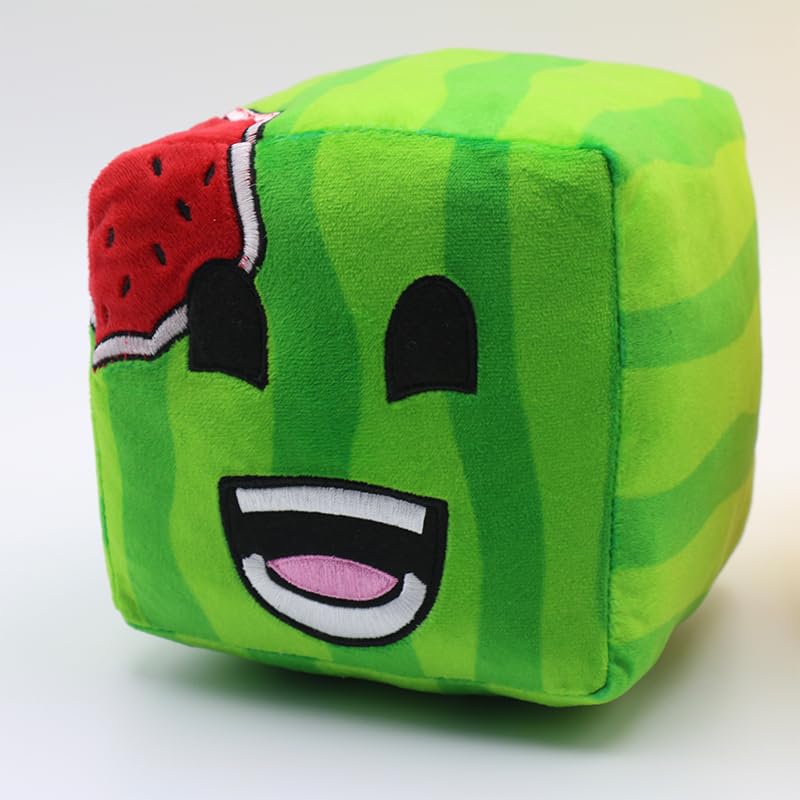 QueenKa Sunny and Melon plush front view, soft skin-friendly fabric for cozy decor.