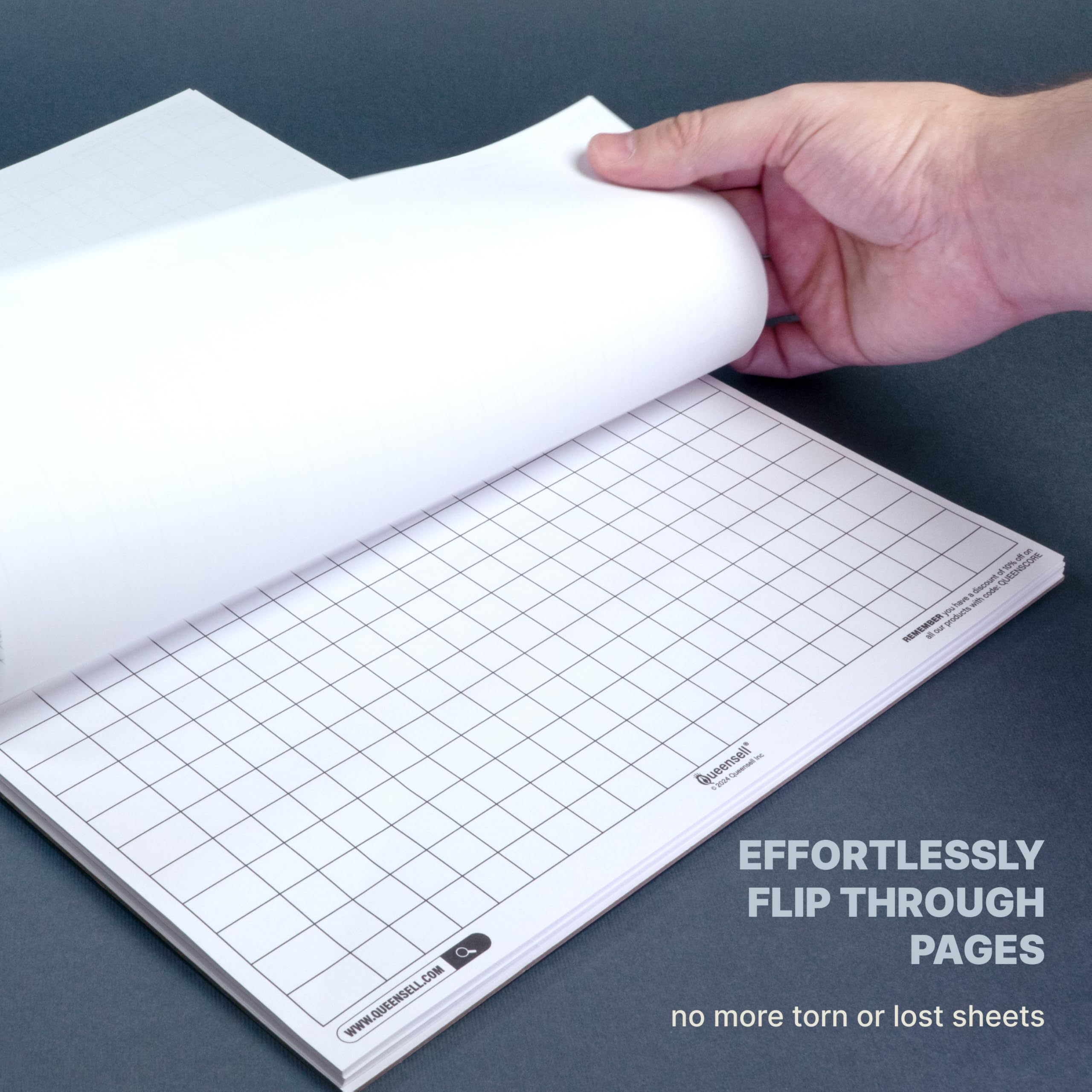 Queensell 50-page score pad provides ample room for rounds