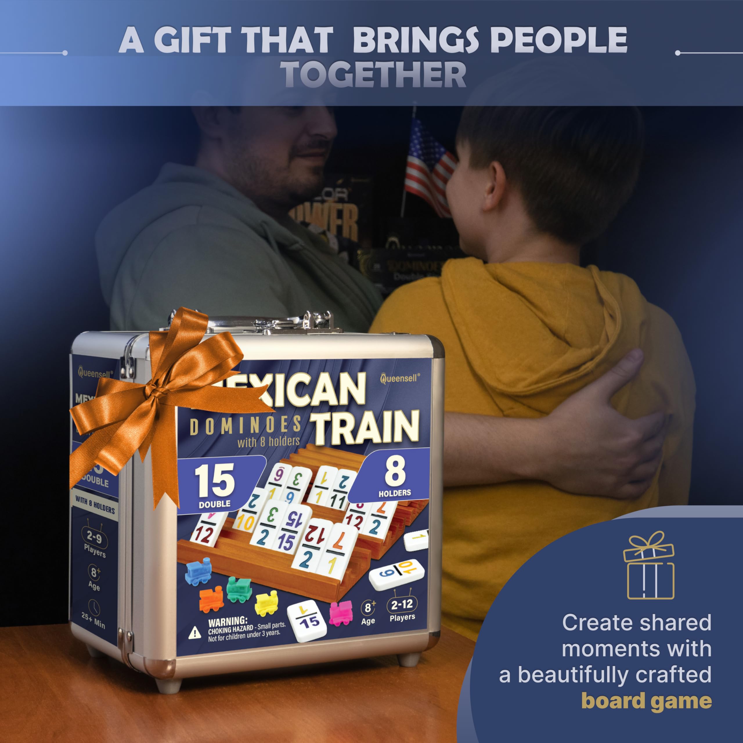 Queensell aluminum carry case for sturdy, portable storage.