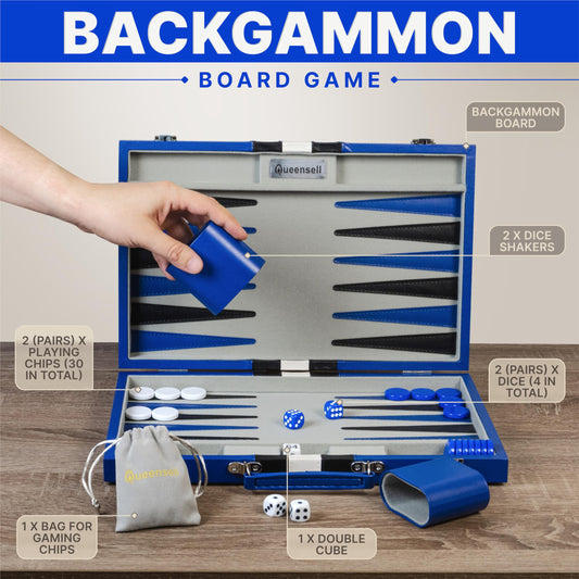 Queensell backgammon dice cups provide convenient storage and smooth rolls on the go