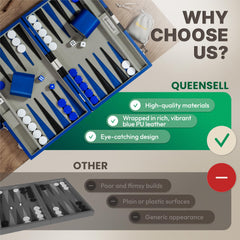 Queensell backgammon doubling cube supports strategic decision-making during play