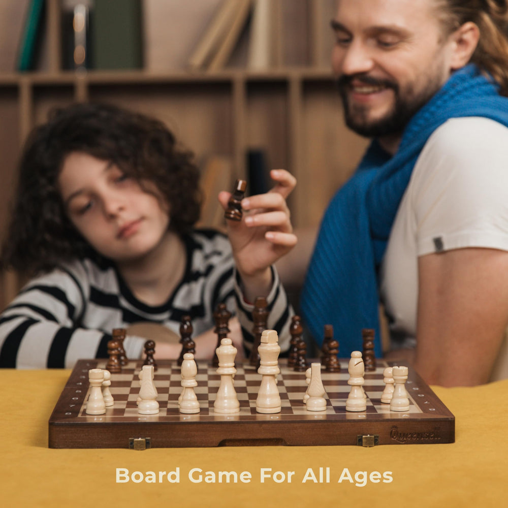 Queensell checkers pieces, 1.2 inches for easy handling