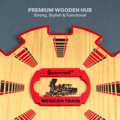 Queensell classic wooden hub for organized game night.