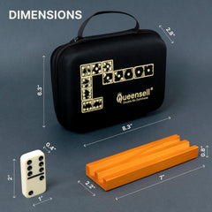 Queensell domino holder displayed with two rows and anti-slip padding
