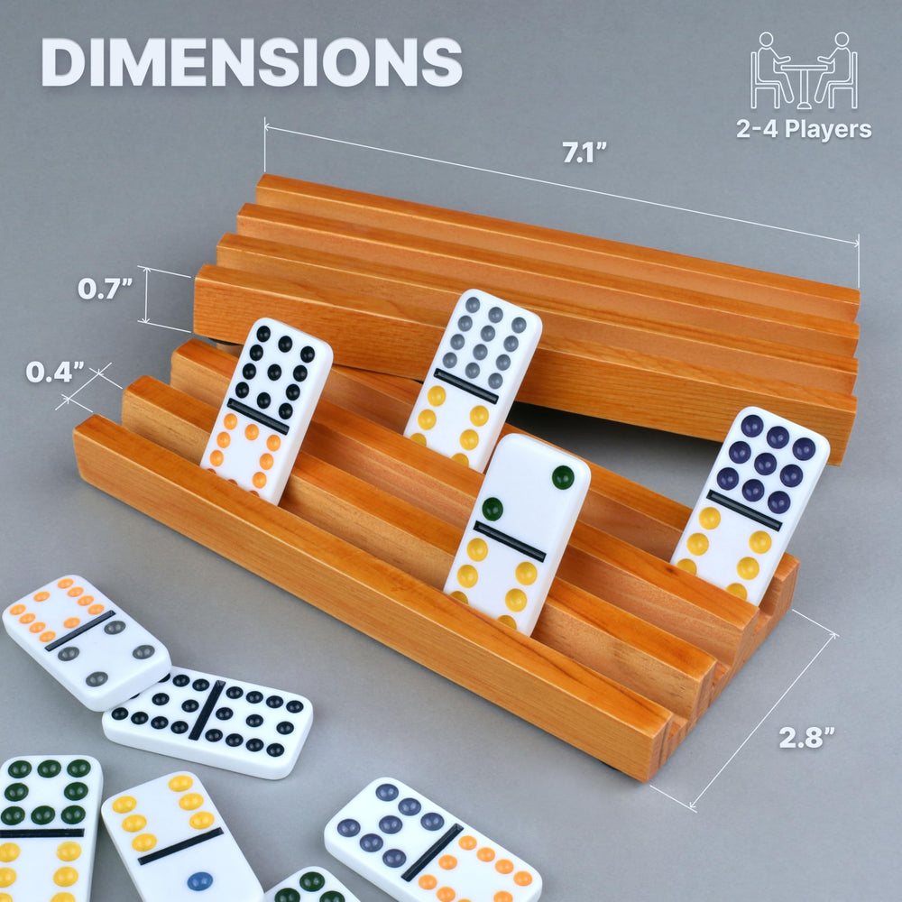Queensell domino holders anti-slip pads protect surfaces and reduce table noise.