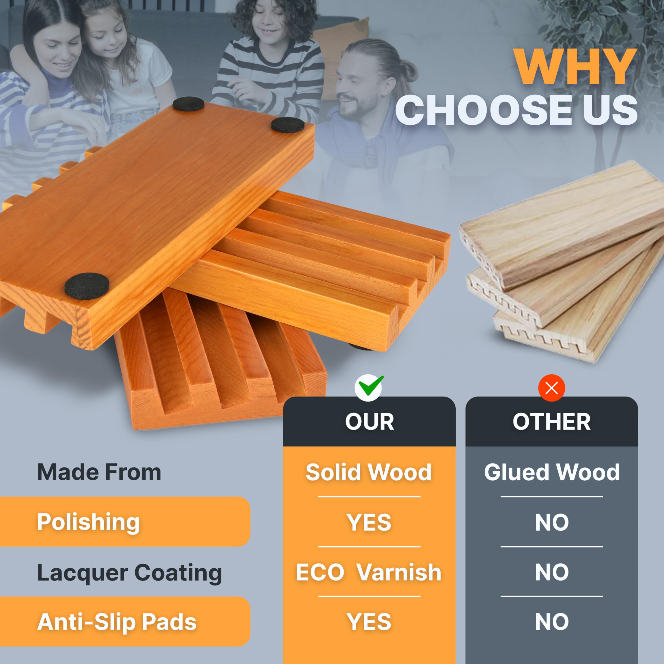 Queensell domino holders side view highlights compact size for easy game setup.