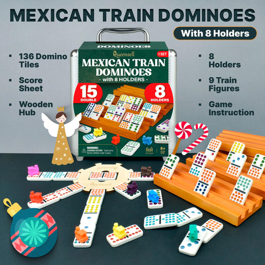 Queensell double 15 domino tiles surface for smooth gameplay