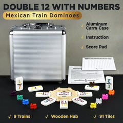 Queensell dominoes aluminum case keeps pieces safe and portable