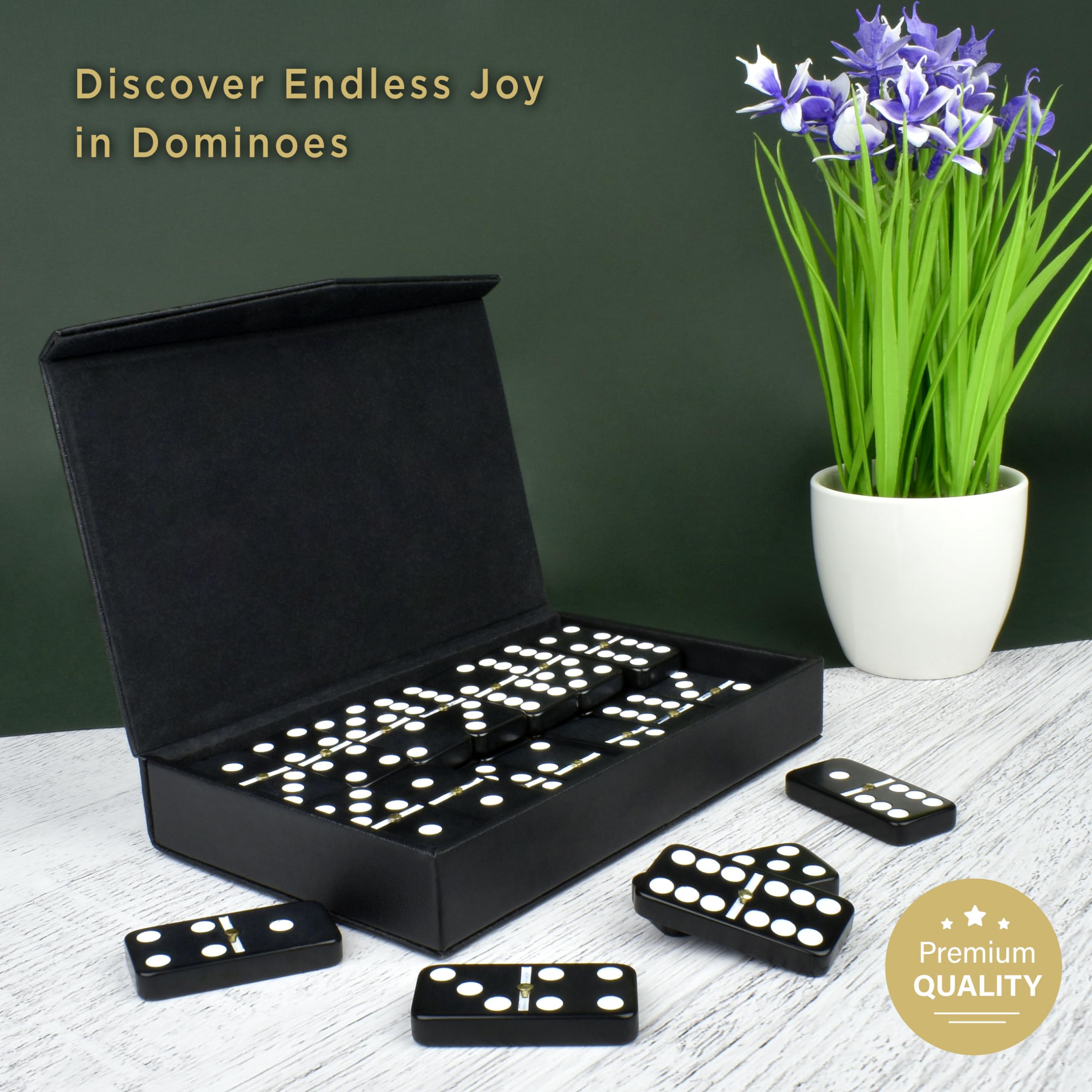 Hands spin a domino tile, showing the spinner rivet and tactile feel