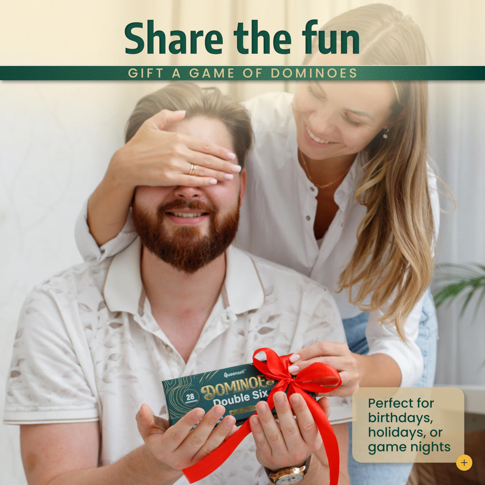 Queensell domino gift for board game lovers, perfect for celebrations and game nights