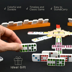 A family game night scene featuring Queensell dominoes for shared fun and bonding.