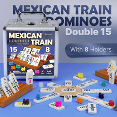 Queensell family game-night setup with included case and trains.
