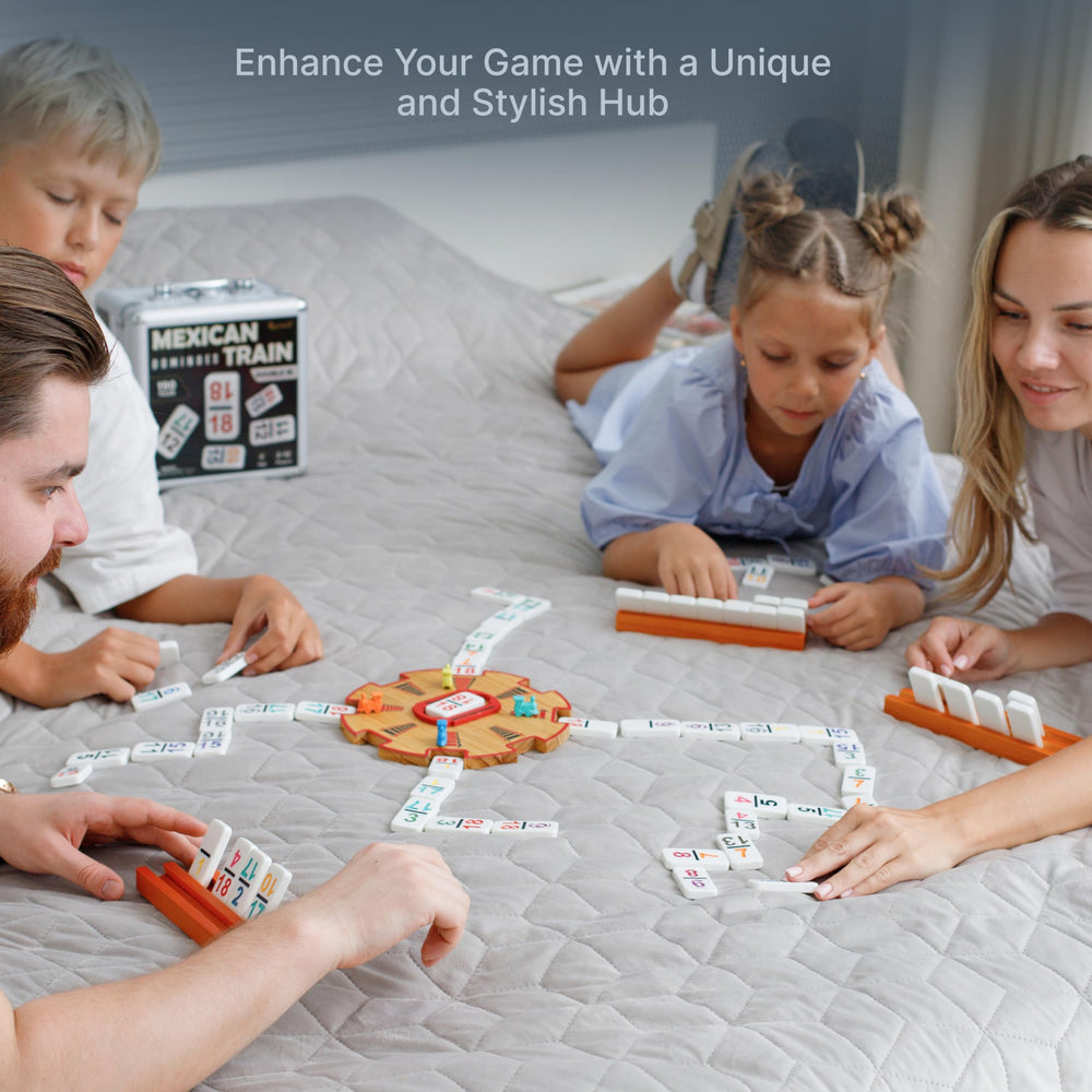 Queensell gift-ready train hub carved wood great for game lovers.