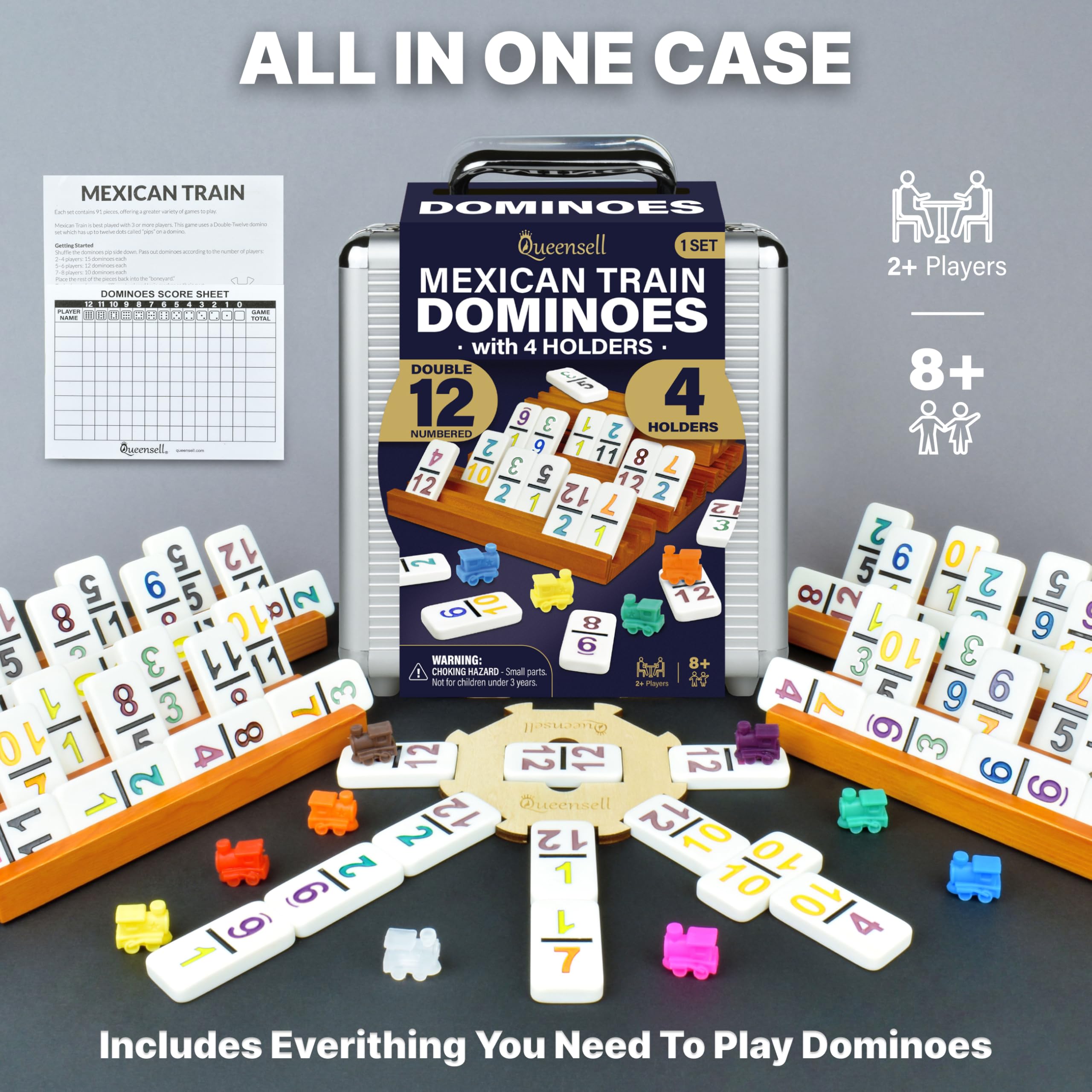 Queensell Mexican Train board game in action invites social fun