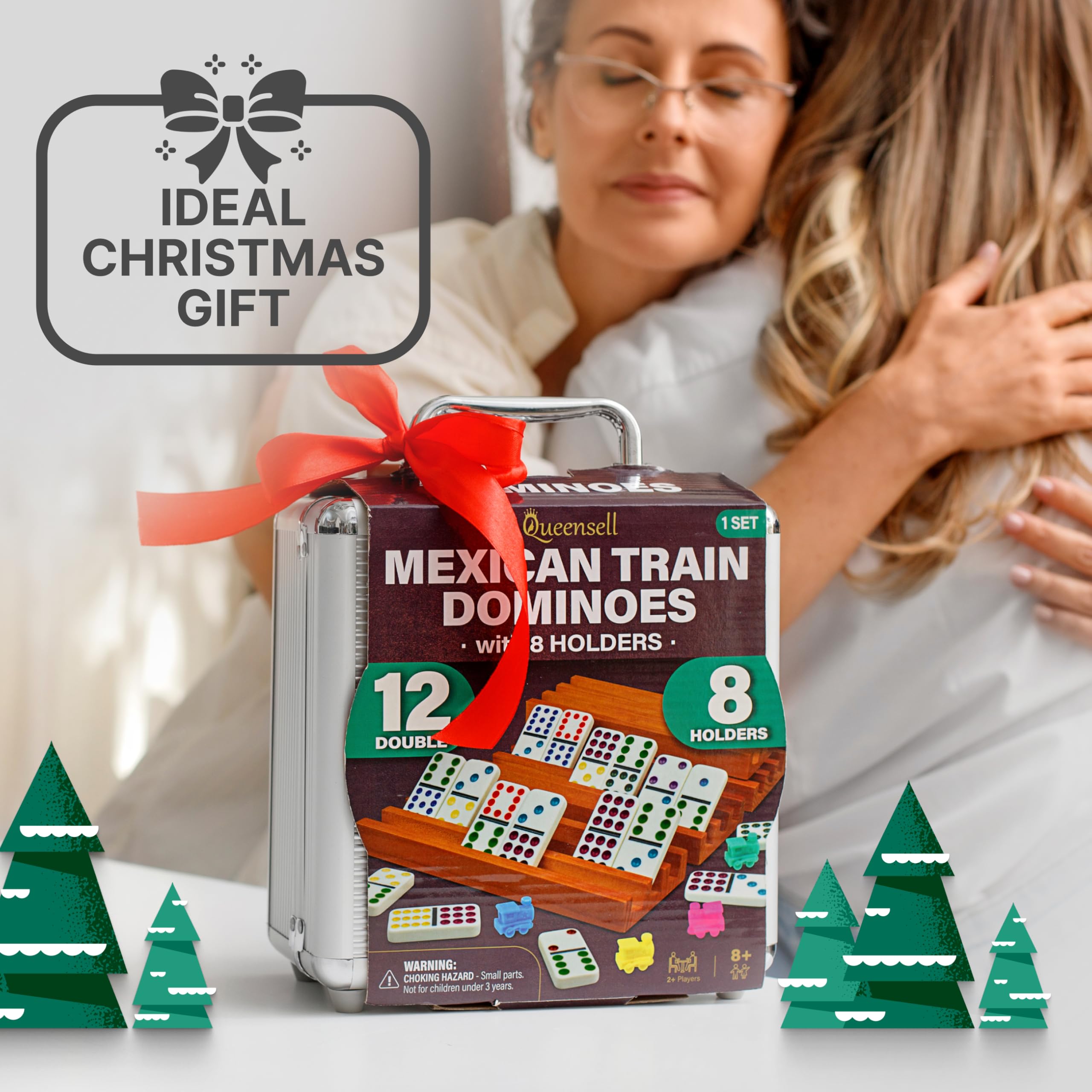 Queensell Mexican Train game night box invites family fun