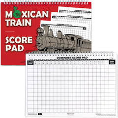 Queensell Mexican Train score pad cover for organized gameplay on game night