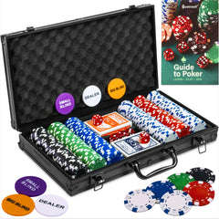 Queensell poker chips arranged for a premium home game