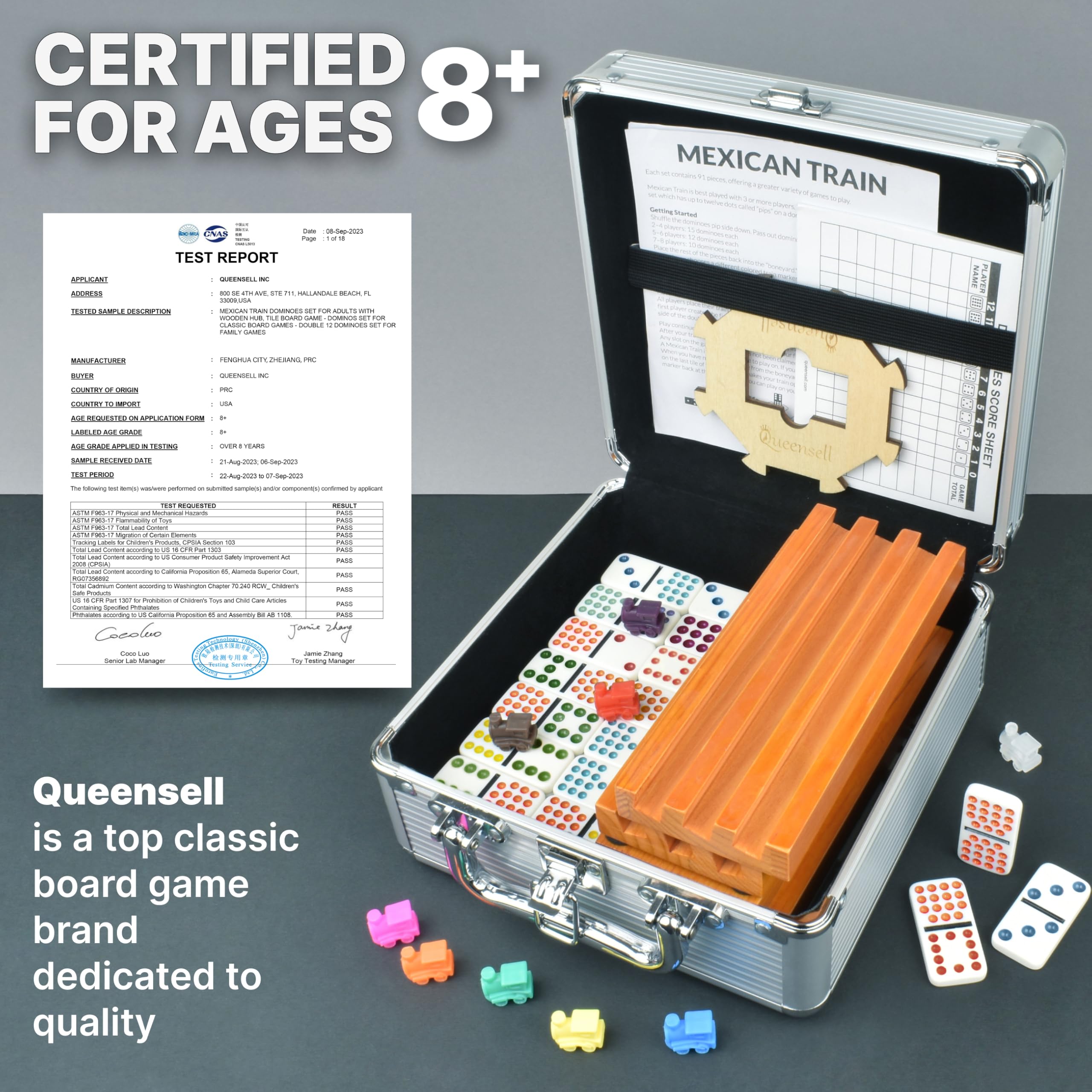 Queensell score pad and instruction guide for learning and scoring