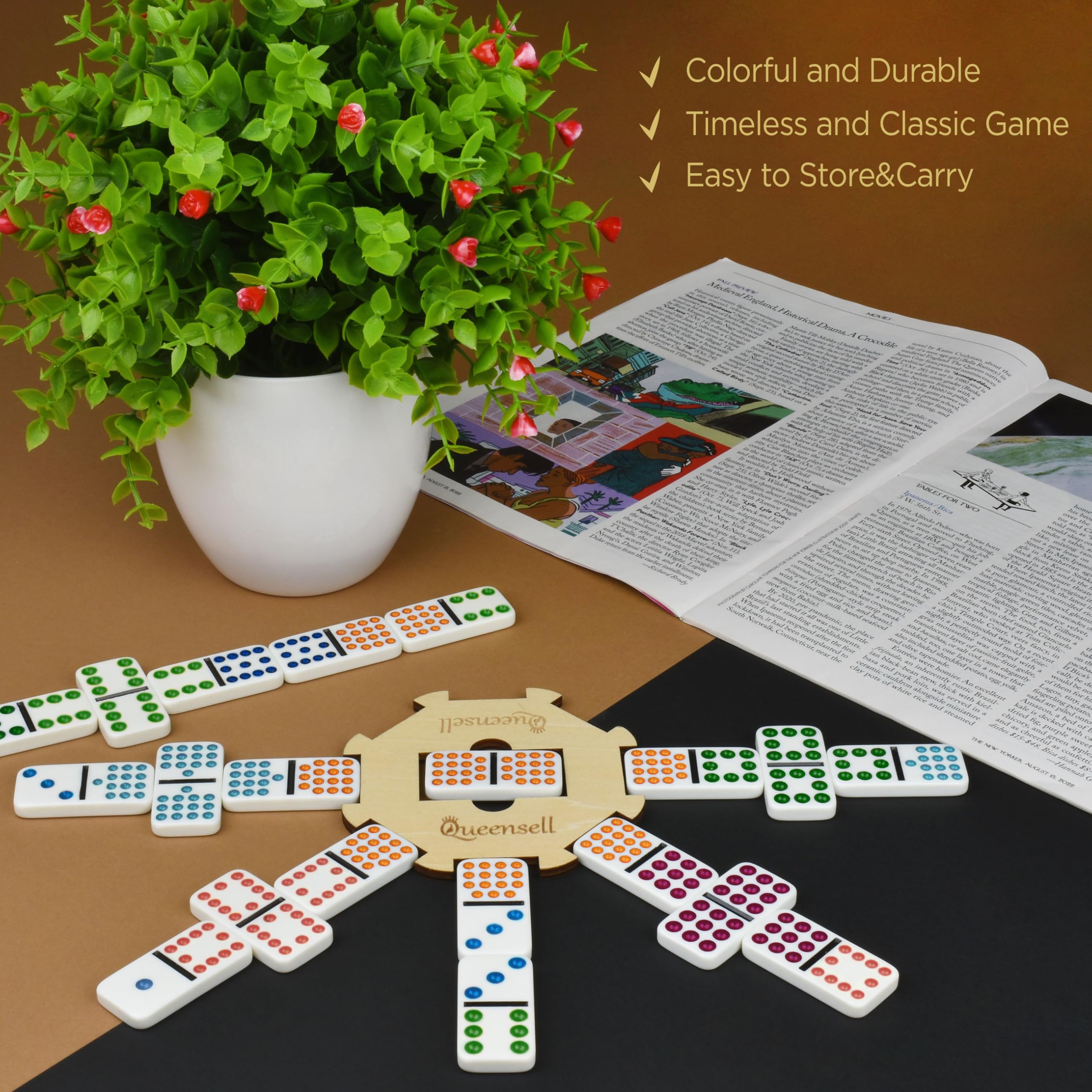 Queensell score pads help track rounds clearly.