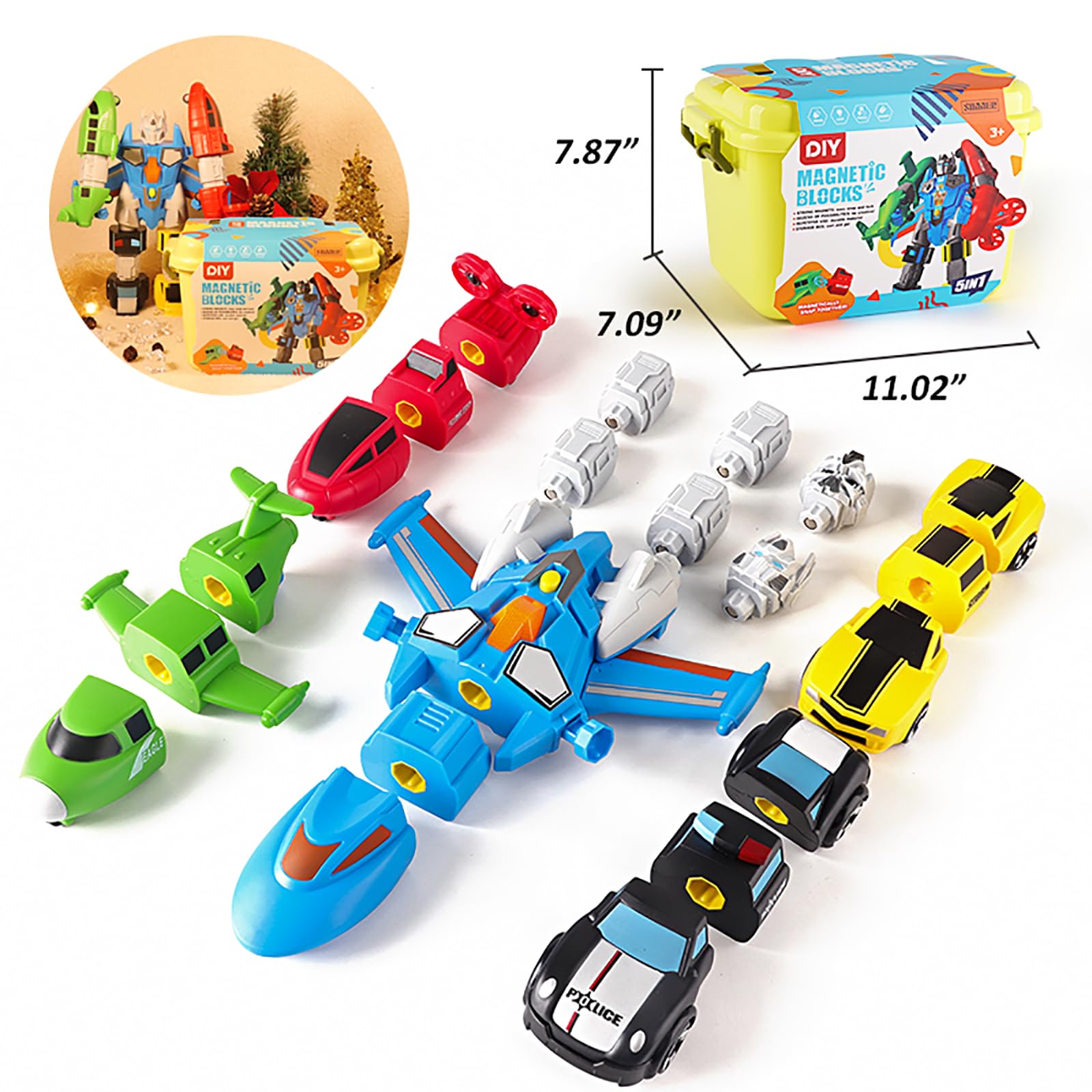 QUERCITRON 5-in-1 giant robot reveal during cooperative building