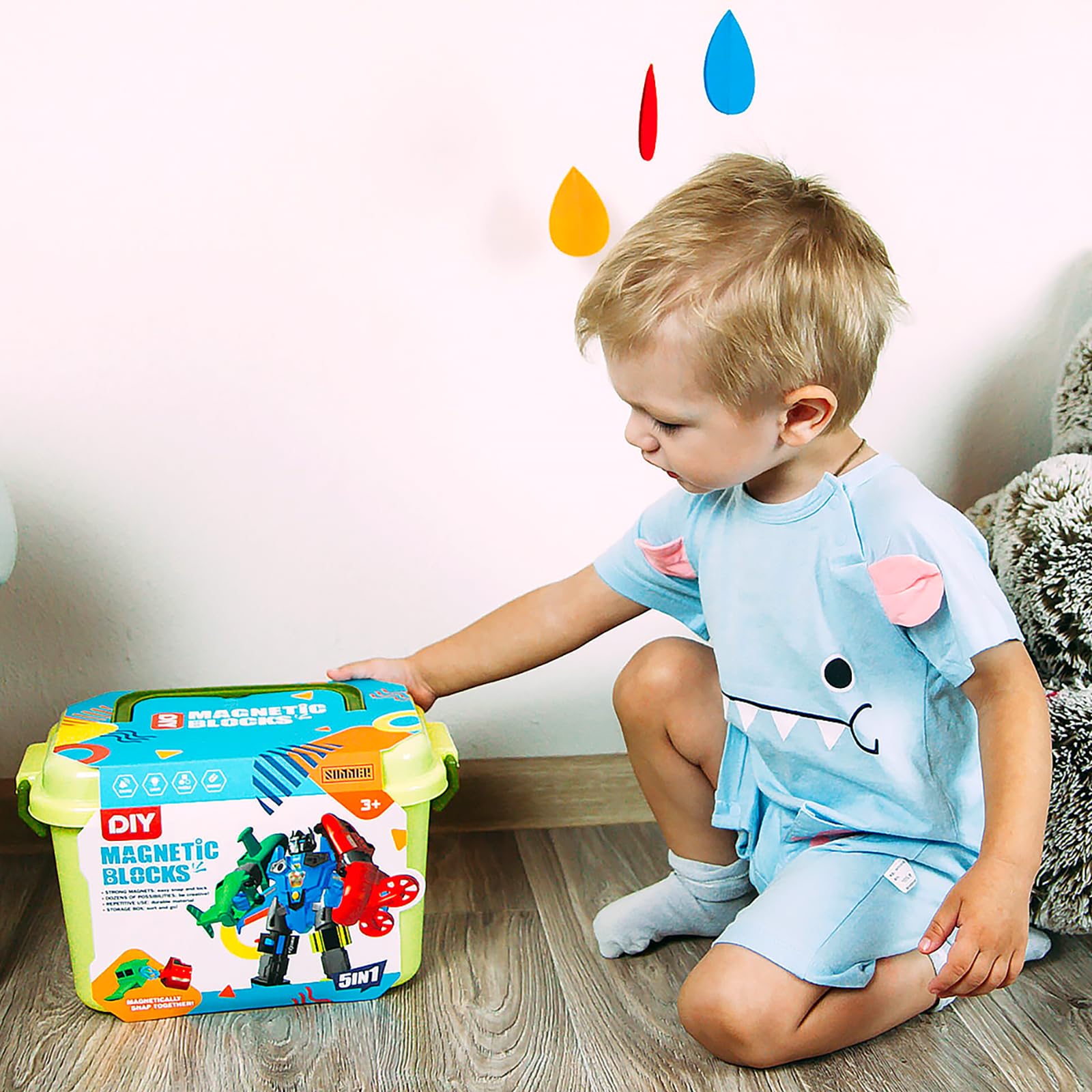 QUERCITRON 5-in-1 storage box for organized play and transport