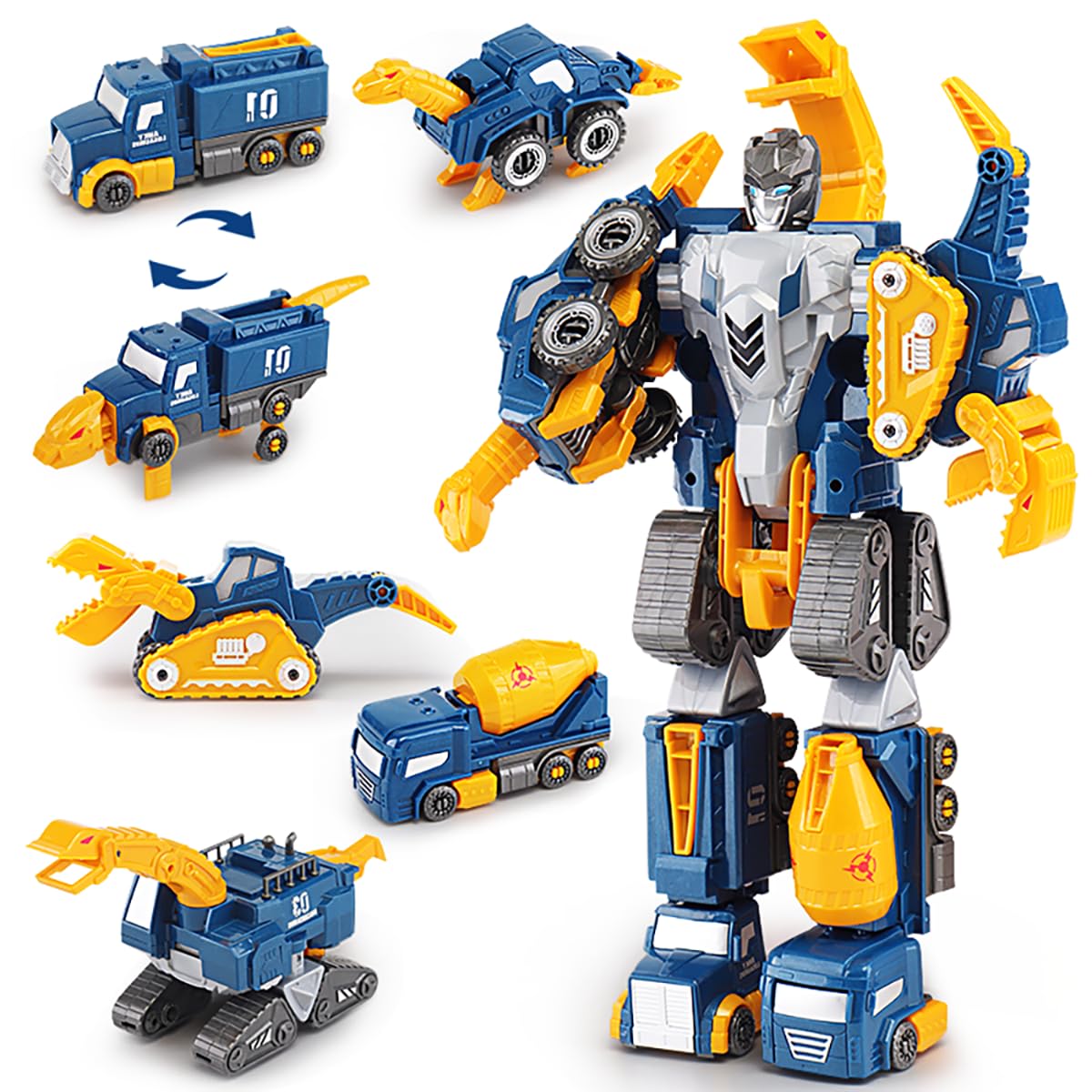QUERCITRON Construction Trucks Toy Concrete Mixer showcasing durable magnetic play for imaginative engineering