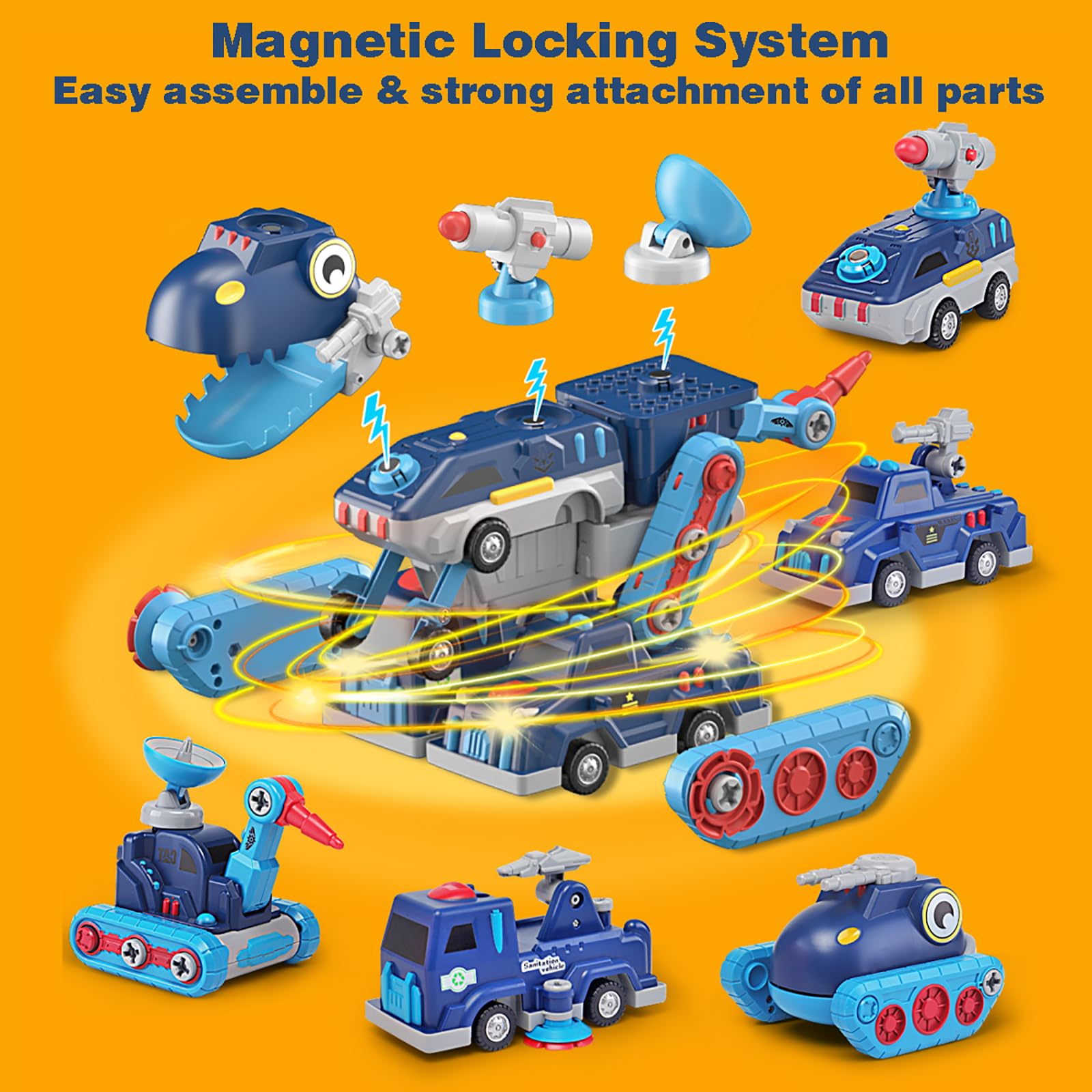 QUERCITRON Five-in-One Vehicles layout highlighting versatility and STEM exploration