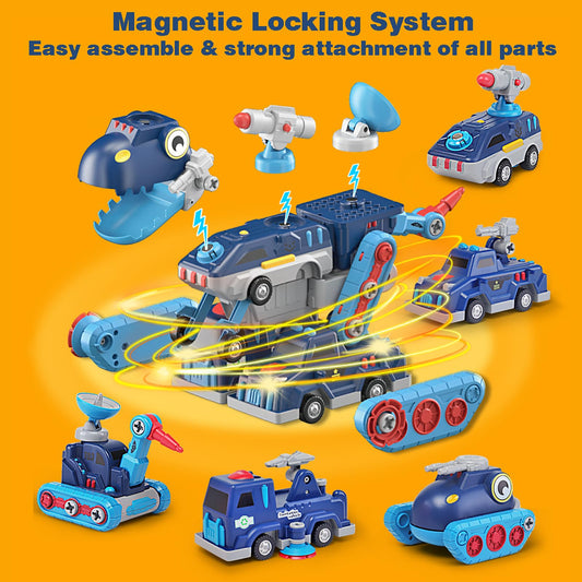 QUERCITRON Five-in-One Vehicles layout highlighting versatility and STEM exploration