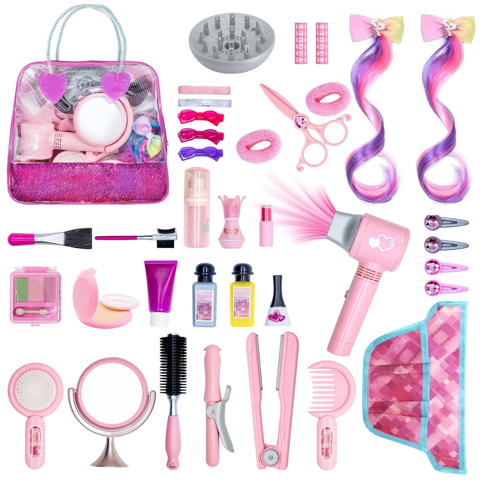 Quhealro hair salon toy working hair dryer boosts imaginative styling play