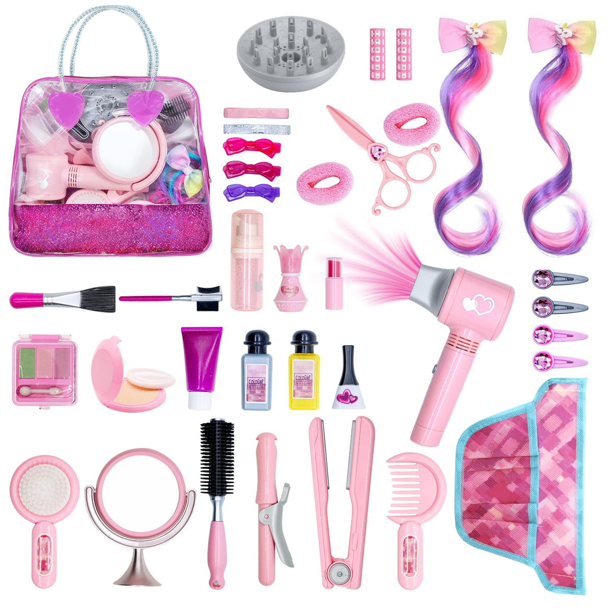 Quhealro hair salon toy working hair dryer boosts imaginative styling play