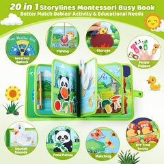 Quiet Flower Busy Book travel-friendly design keeps toddlers engaged during planes and cars.
