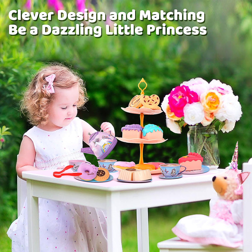 Quiet Flower colorfully arranged tablecloth and serving pieces create a lively party setup.