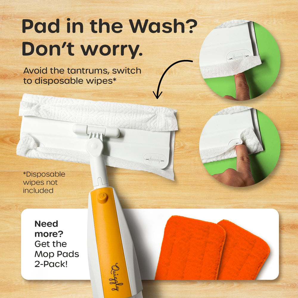 Quiggly toddler spray mop lightweight design reduces fatigue during play