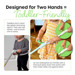 Quiggly toddler spray mop washable pad offers reusable cleaning