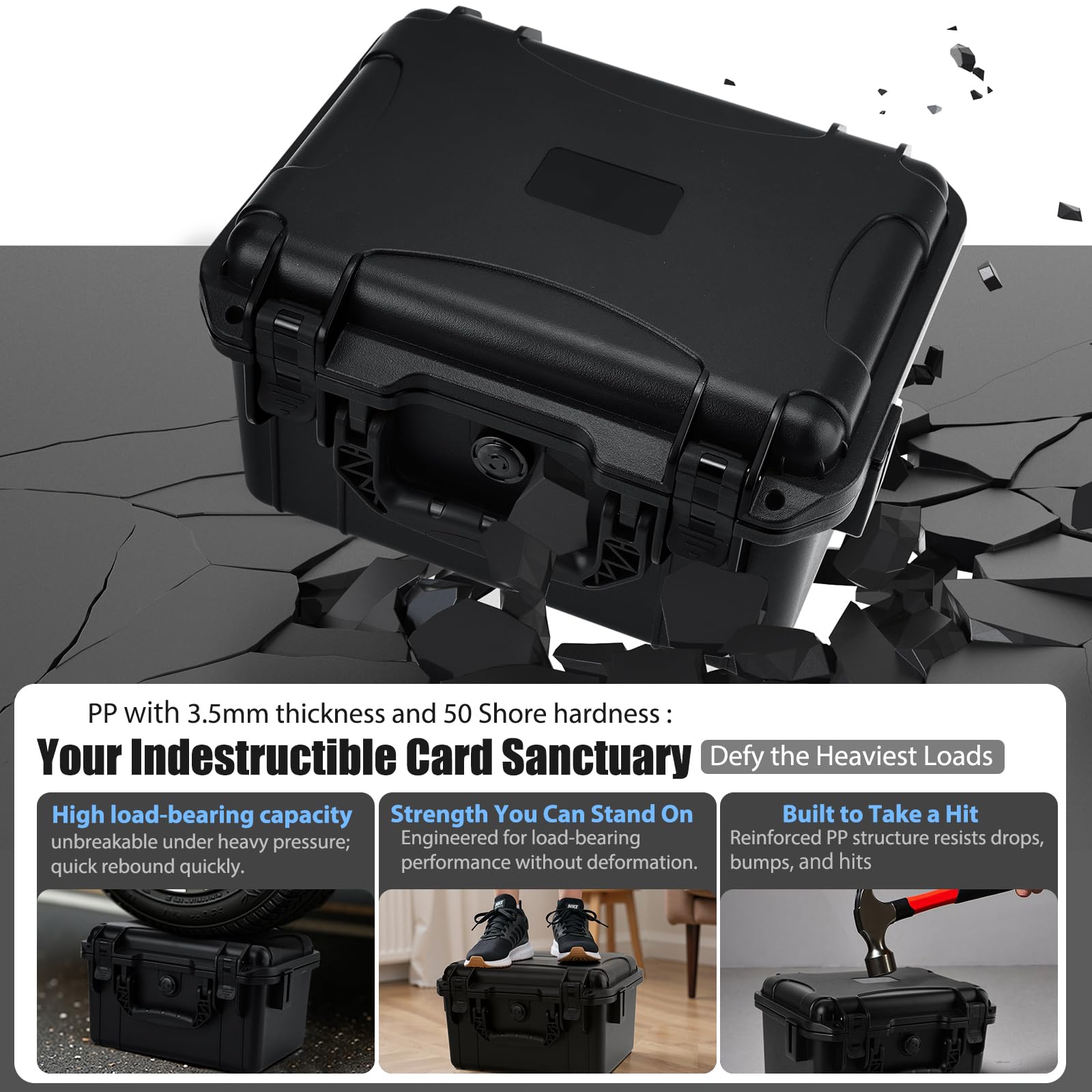 QINGUANG IP67 waterproof outer shell protects cards from moisture and dust.