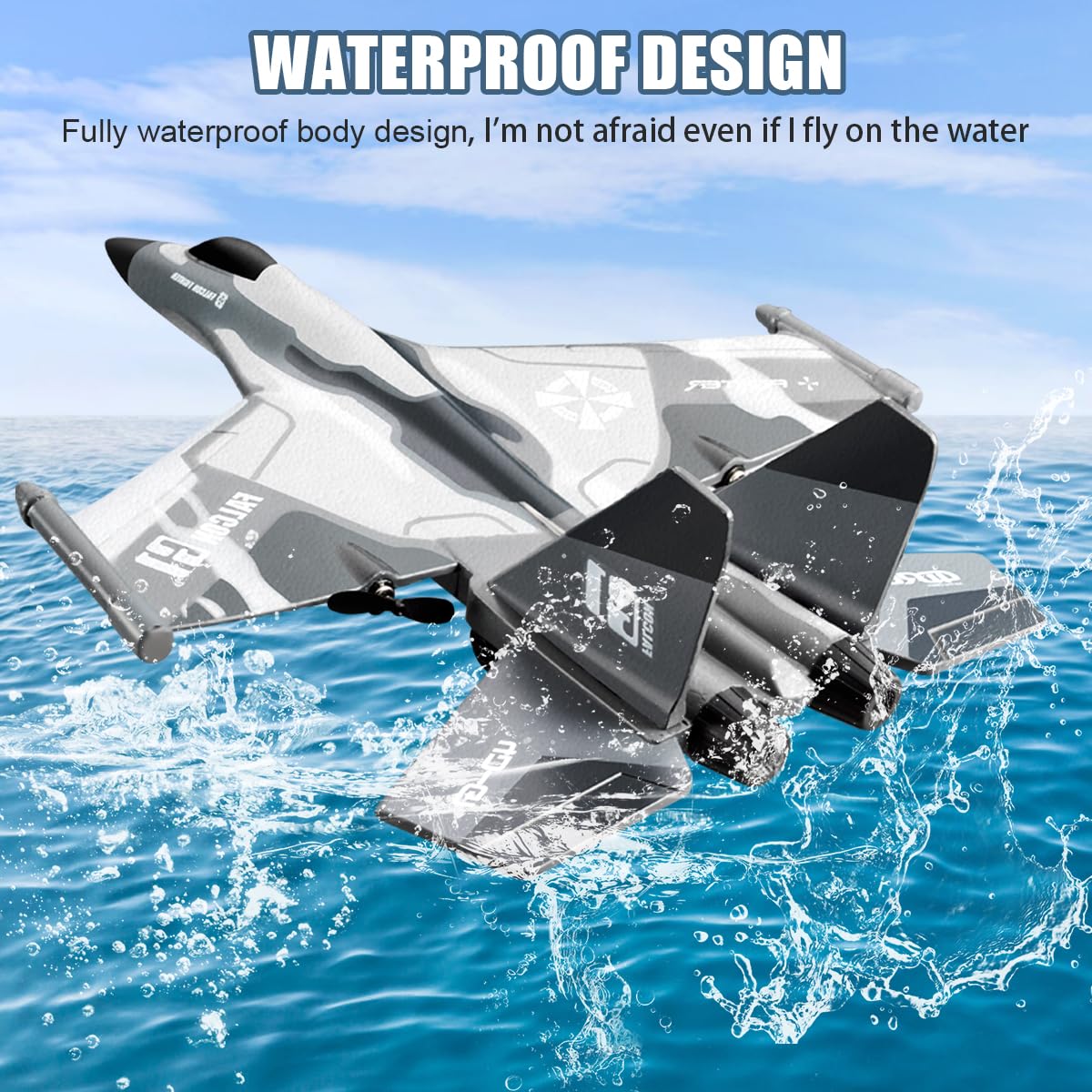 QuirkyGlee F-22 stealth-raptor on grass takeoff showcases easy setup