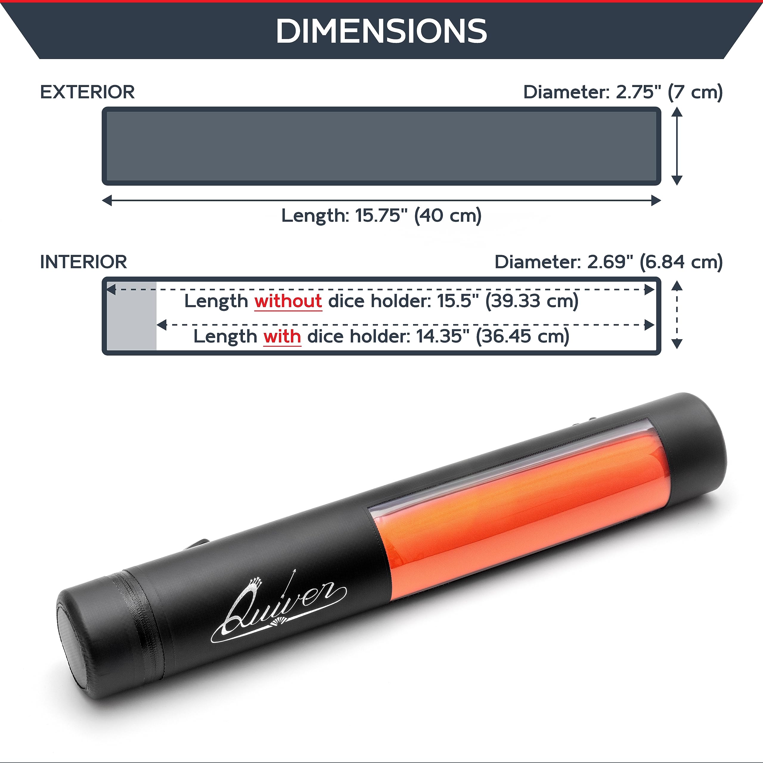 Quiver Time Orion Playmat Tube includes an adjustable removable shoulder strap.
