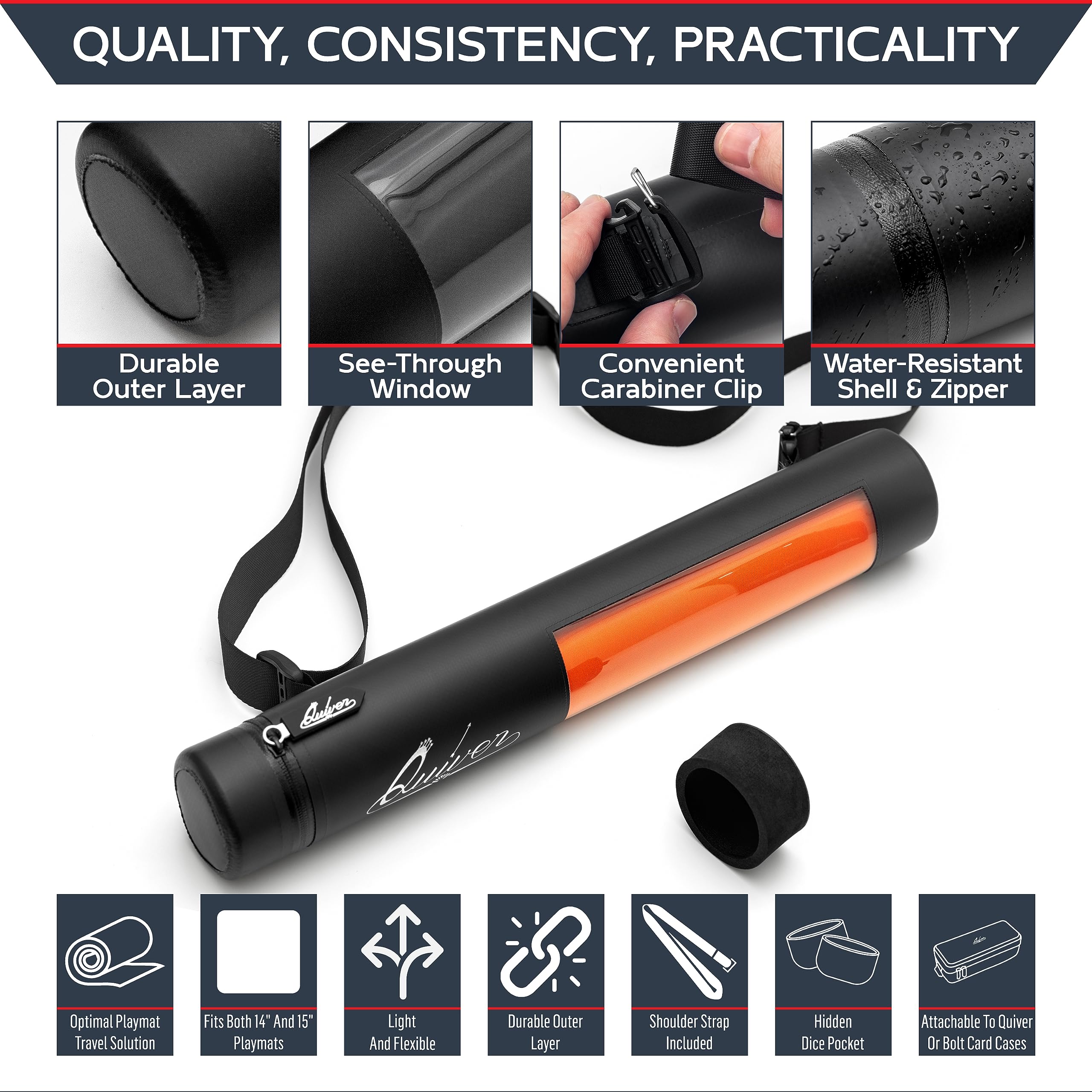Quiver Time Orion Playmat Tube fits 14-inch and 15-inch mats.