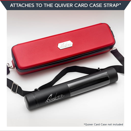 Quiver Time Orion Playmat Tube hides dice in a secure pocket for quick setup.